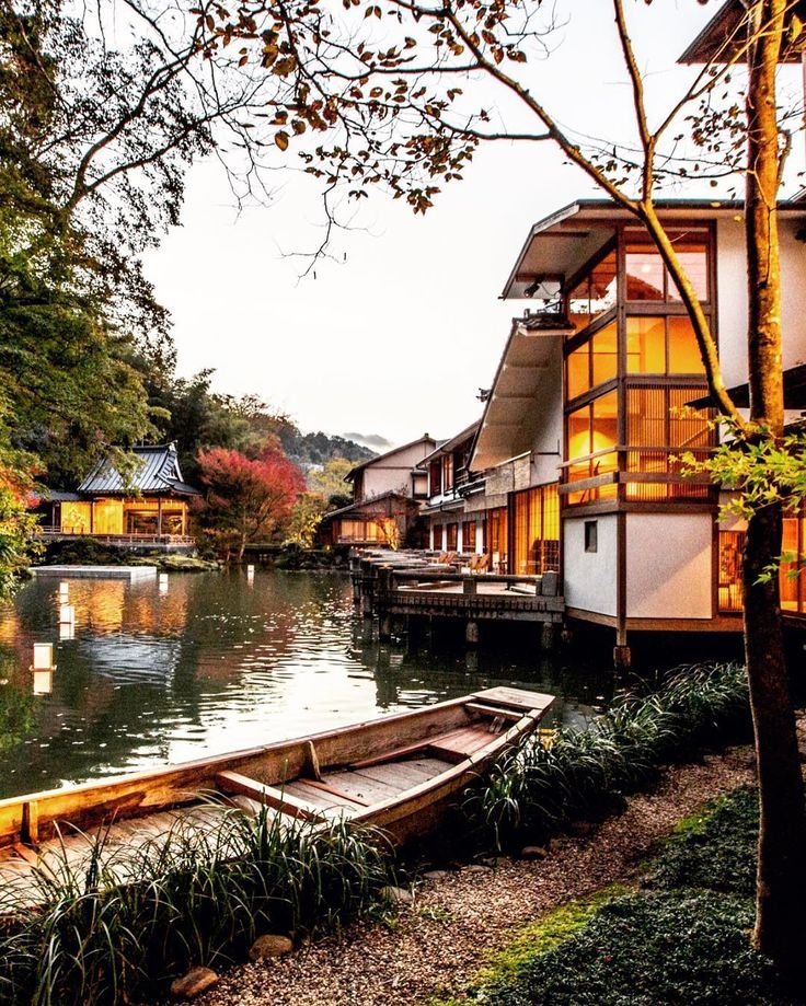Autumn evening in Kyoto Ryokan Japan